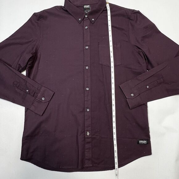 Oakley Shirt Mens XL Purple Splatter Paint Factory Pilot Button Up Lng Sleve NEW - Picture 7 of 13